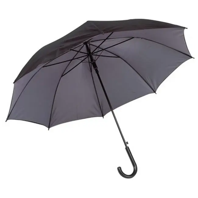 Зонт трость автоматический Серый Черный 5874-06