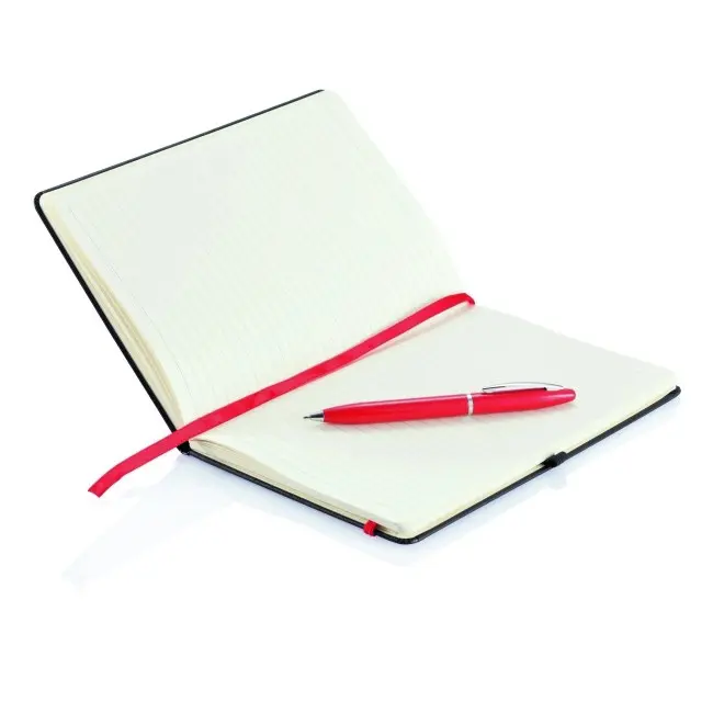 Блокнот А5 з ручкою Красный Серый 6504-02