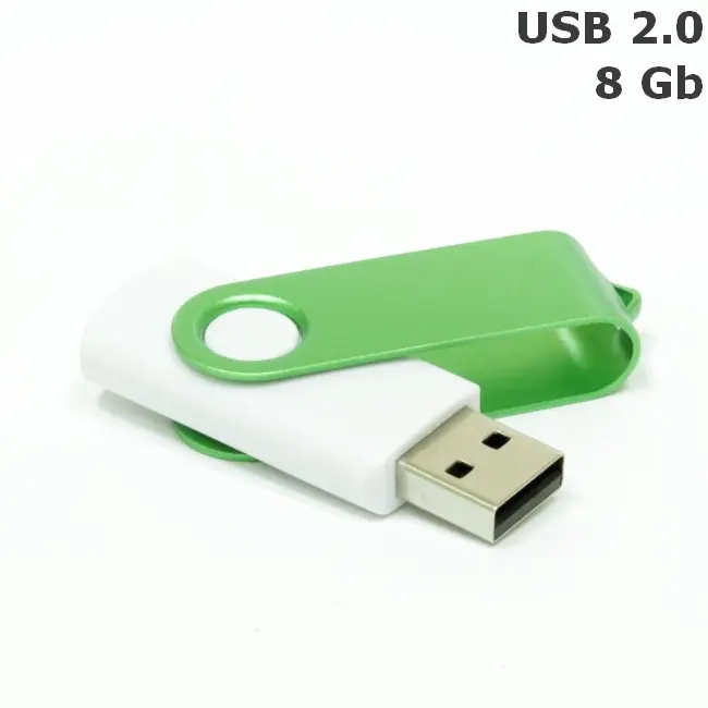 Флешка 'Twister' 8 Gb USB 2.0 Белый Зеленый 3673-07
