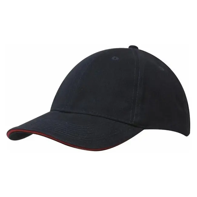 Кепка 'HeadWear' 'Brushed Cotton Cap with Trim' Navy-Red Темно-синий Красный 6949-11