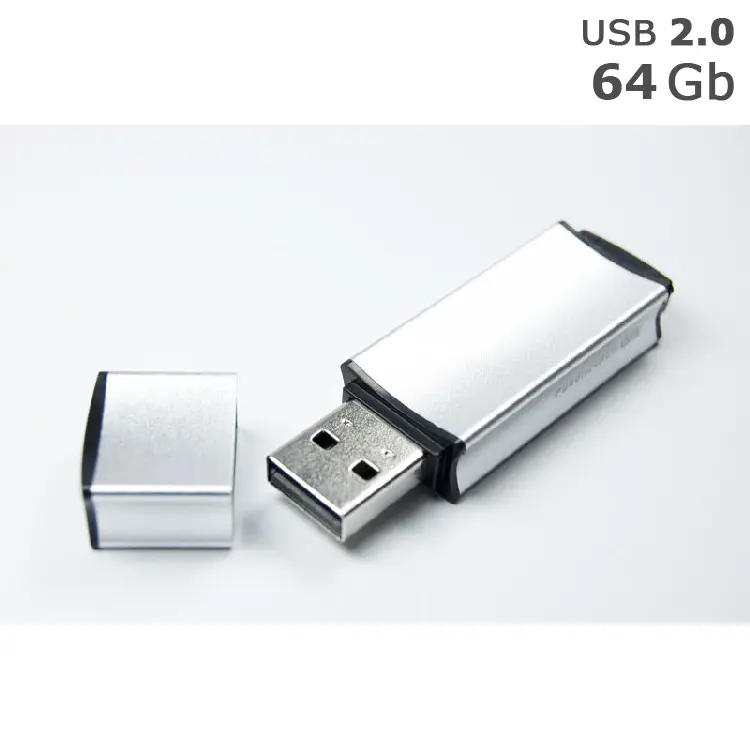 Флешка 'GoodRAM' 'EDGE' под логотип 64 Gb USB 2.0 серебристая