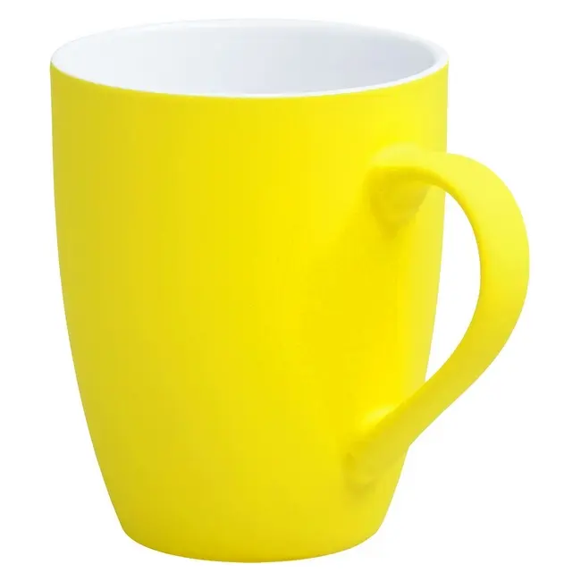 Чашка керамическая Soft-Touch 320мл Желтый Белый 12663-02