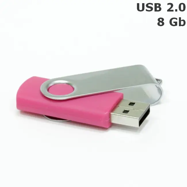Флешка 'Twister' 8 Gb USB 2.0 Розовый Серебристый 3673-83