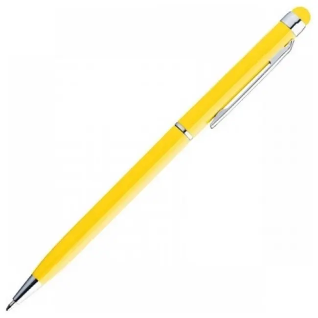 Ручка стилус металева Серебристый Желтый 3709-06