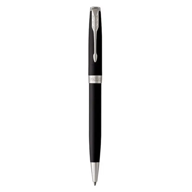 Ручка шариковая 'Parker' SONNET 17 Matte Black Lacquer CT BP Серебристый Черный 9978-01