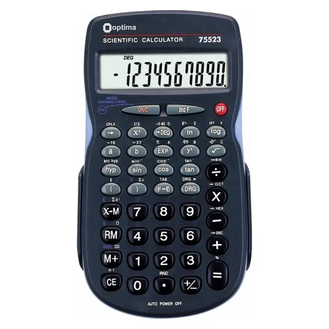 Калькулятор инженерный 12 разрядов водонепроницаемый Темно-синий Красный Черный 13773-01