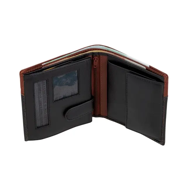 Бумажник кожанный Черный 2275-01