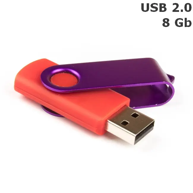 Флешка 'Twister' 8 Gb USB 2.0 Красный Фиолетовый 3673-142