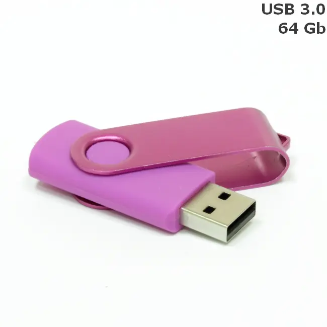 Флешка 'Twister' 64 Gb USB 3.0 Розовый Фиолетовый 14599-33