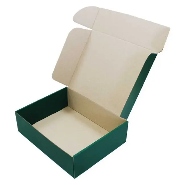 Коробка картонная Самосборная 300х240х90 мм зеленая
