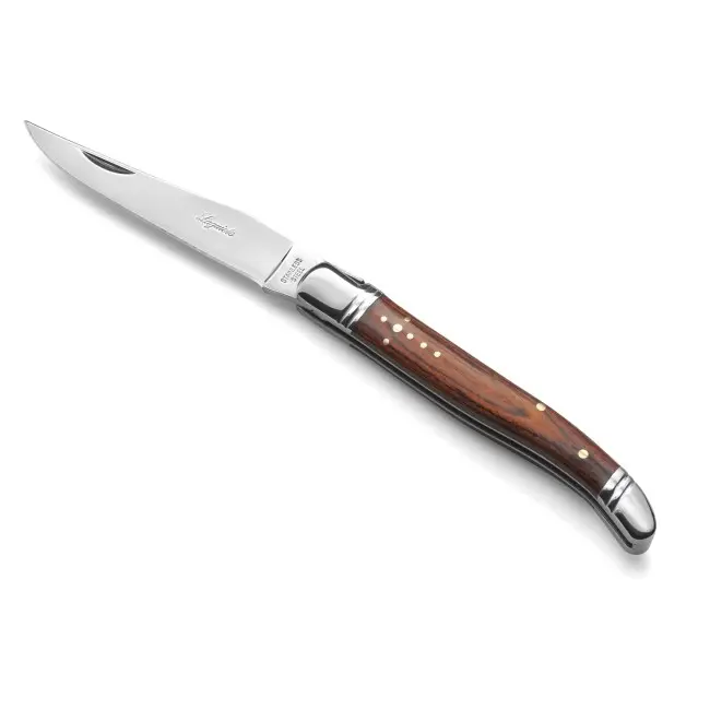 Нож карманный с деревянной рукояткой Древесный Серебристый 6746-01