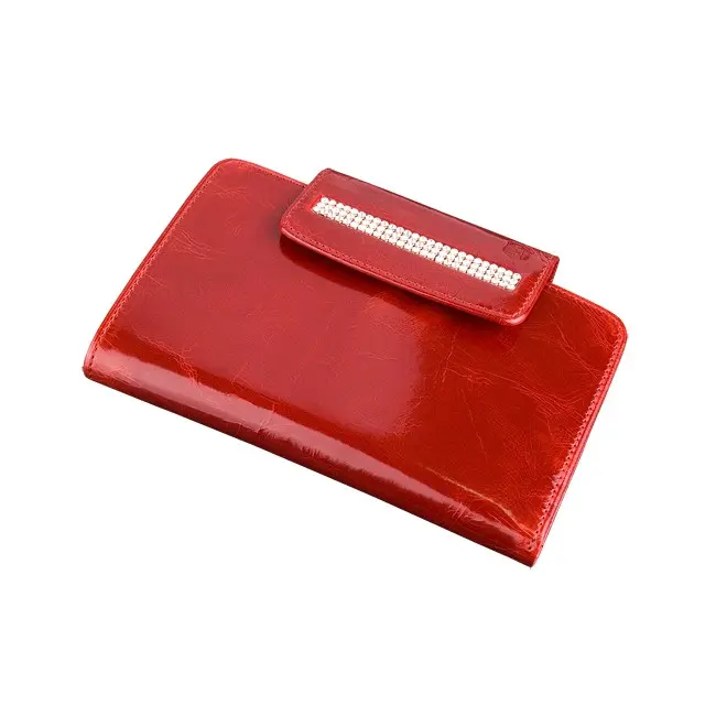 Бумажник женский с камнями Swarovski Красный 4407-01