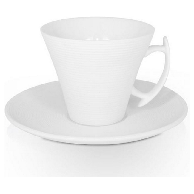 Чашка керамическая S 0309 S с блюдцем 230 мл Белый 1819-01