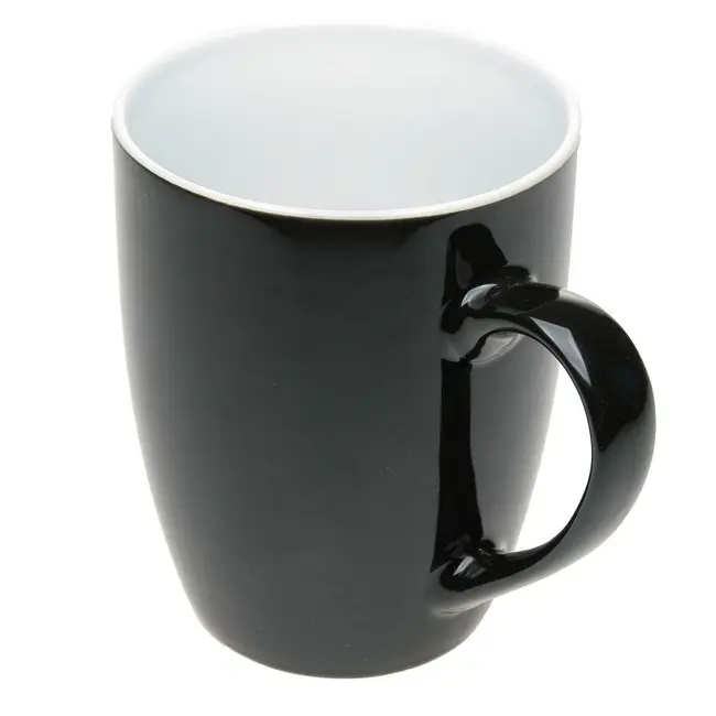 Чашка керамічна 350 мл Черный Белый 1188-06