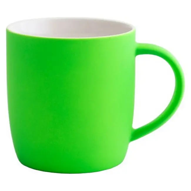 Чашка порцелянова 'FIESTA' soft-touch 320 мл Белый Зеленый 14224-08