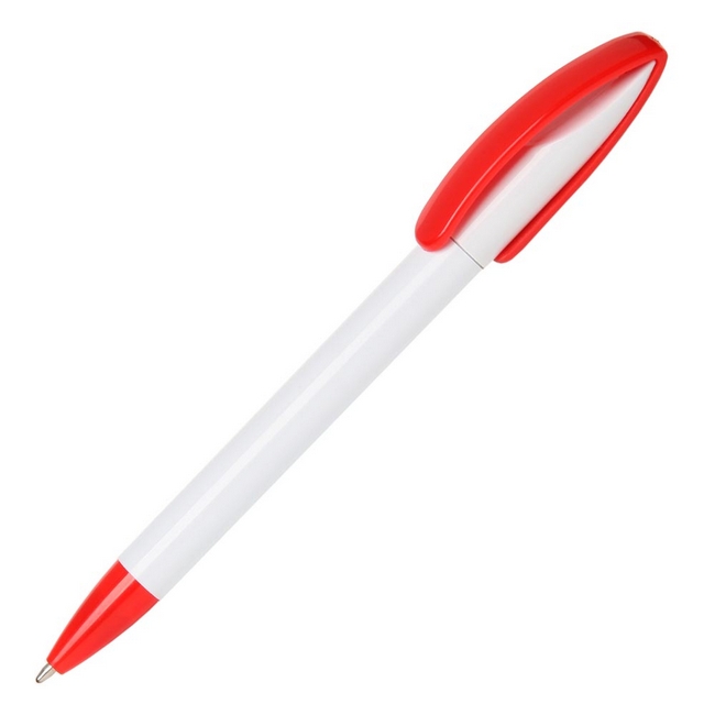 Ручка пластиковая Белый Красный 1352-03