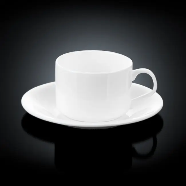 Чашка з блюдцем 'Wilmax' для чаю 160мл Белый 9698-01