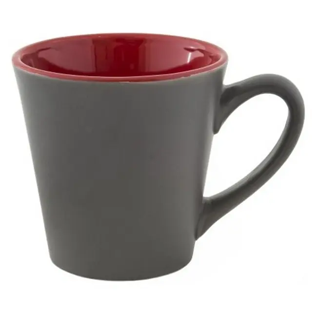 Чашка керамическая 288 мл Серый Красный 8911-02