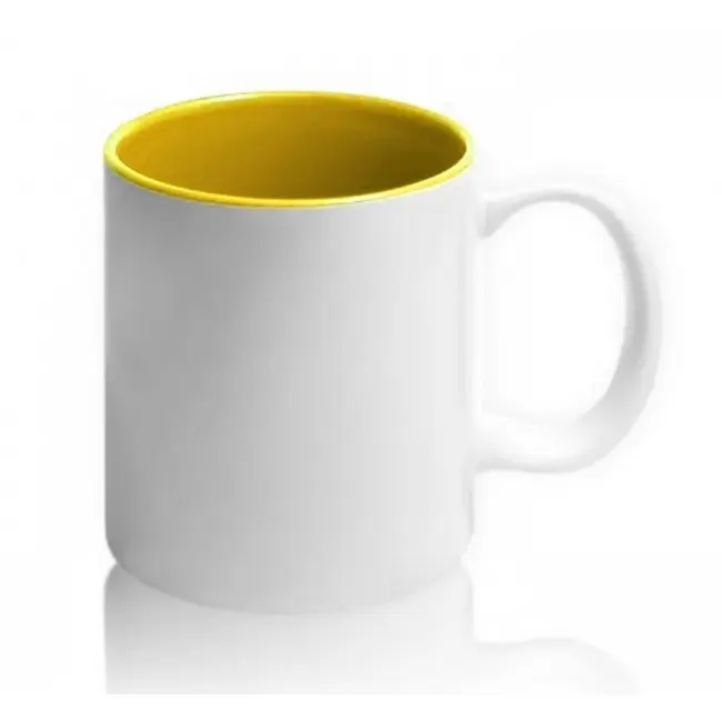 Чашка керамічна 340 мл Желтый Белый 5383-02