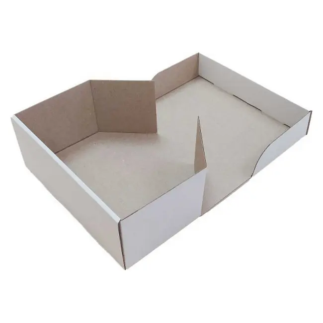 Коробка картонна Самозбірна 195х100х80 мм біла Белый 13893-01