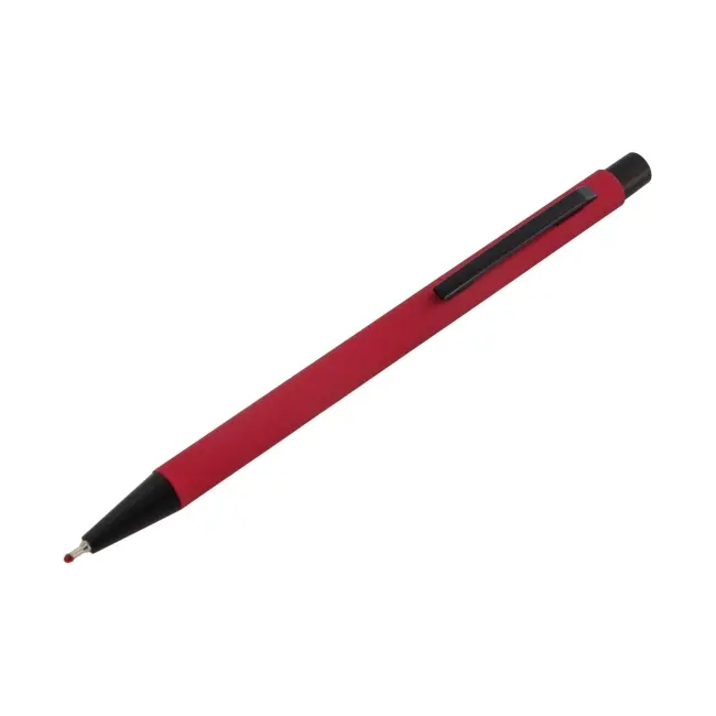 Ручка металева soft touch Красный Черный 12944-03