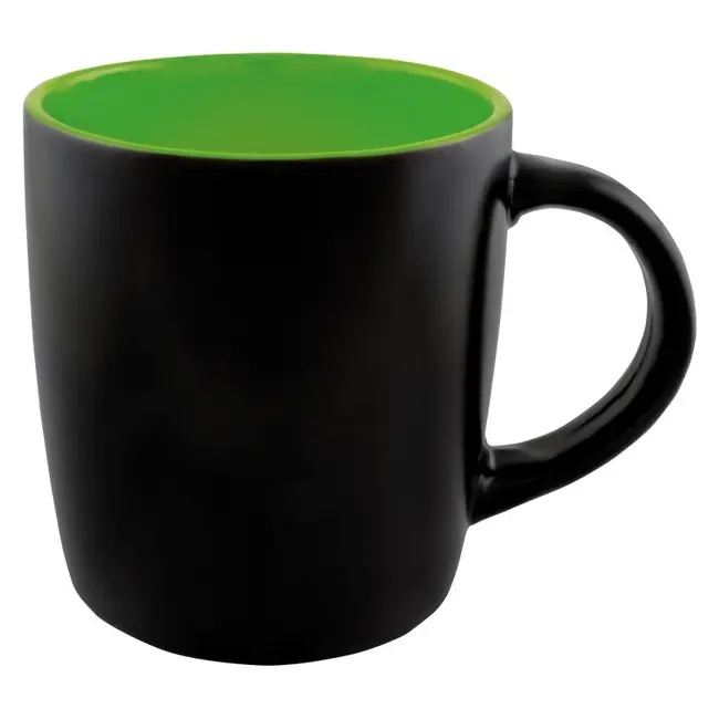 Чашка керамическая 350 мл Зеленый Черный 8751-03