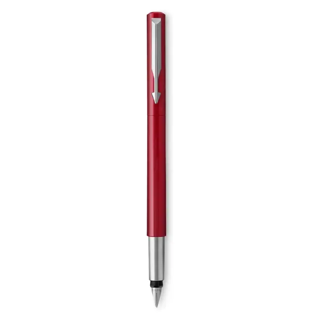 Ручка пір'яна 'Parker' VECTOR 17 Red FP F Красный Серебристый 10026-02