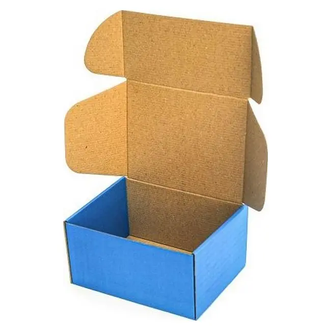 Коробка картонна Самозбірна 190х150х100 мм синя Синий 13891-04