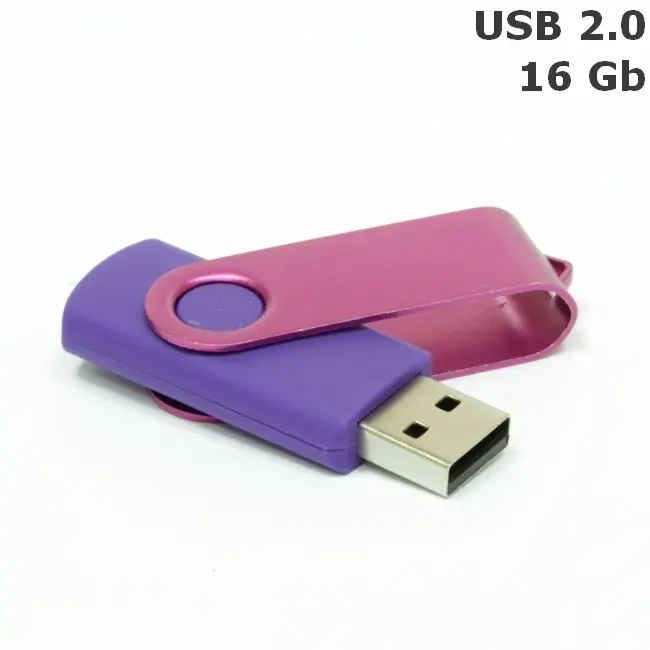 Флешка 'Twister' 16 Gb USB 2.0 Розовый Фиолетовый 3675-37