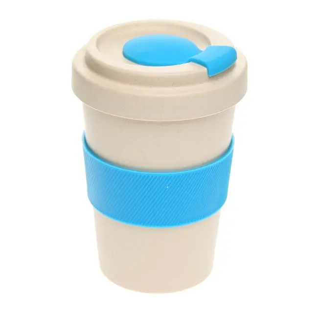 Чашка пластиковая с крышкой 500мл Голубой Бежевый 13195-03