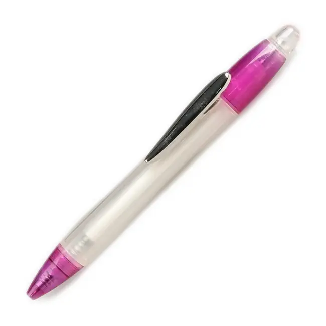 Ручка пластикова Розовый Белый Серебристый 1127-02
