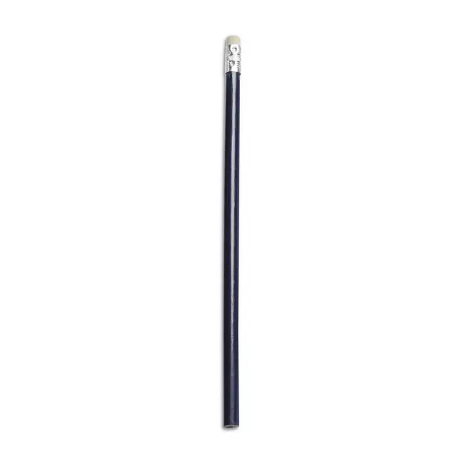 Деревянный карандаш с ластиком Темно-синий 6858-03