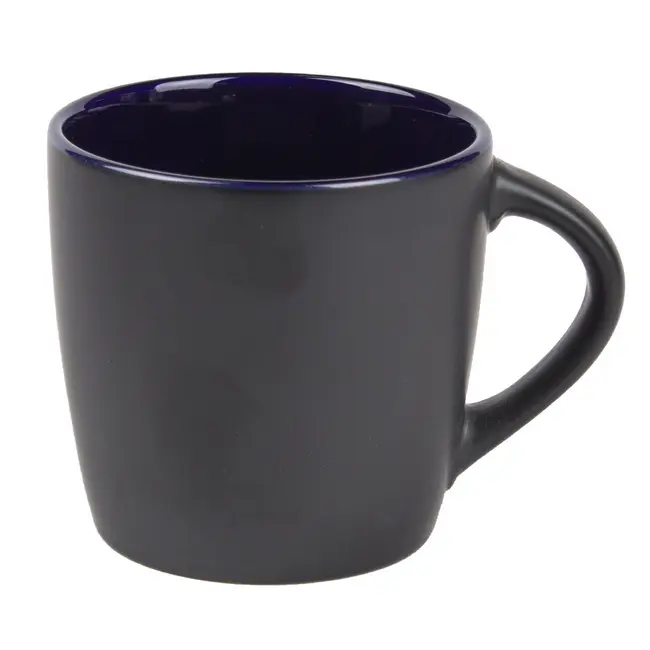 Чашка керамічна матова 300 мл Темно-синий Черный 7009-05