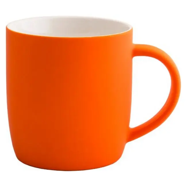 Чашка фарфоровая 'FIESTA' soft-touch 320 мл Белый Оранжевый 14224-04