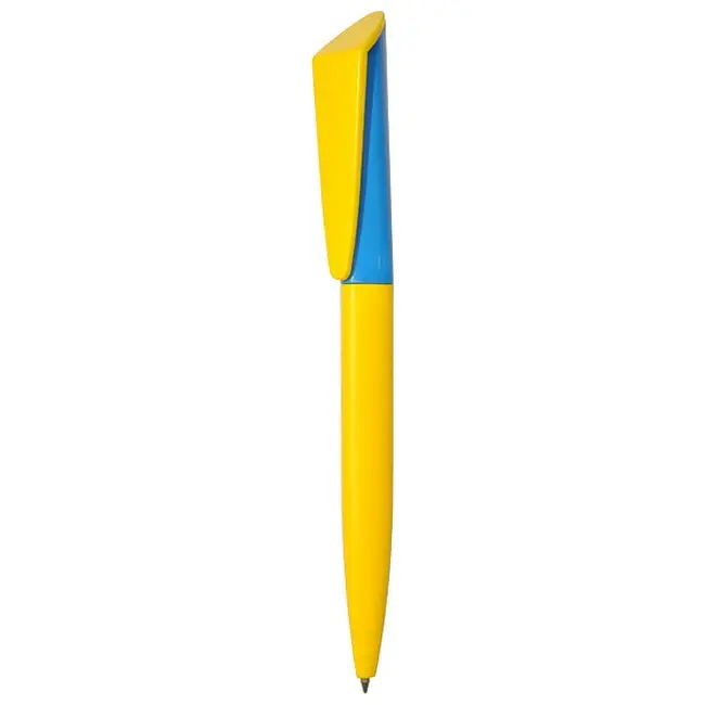 Ручка Uson пластикова з поворотним механізмом Голубой Желтый 3910-20