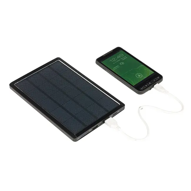 Зарядка для мобільного 2в1 Powerbank 10000 mAh і Сонячна батарея Черный 3156-01