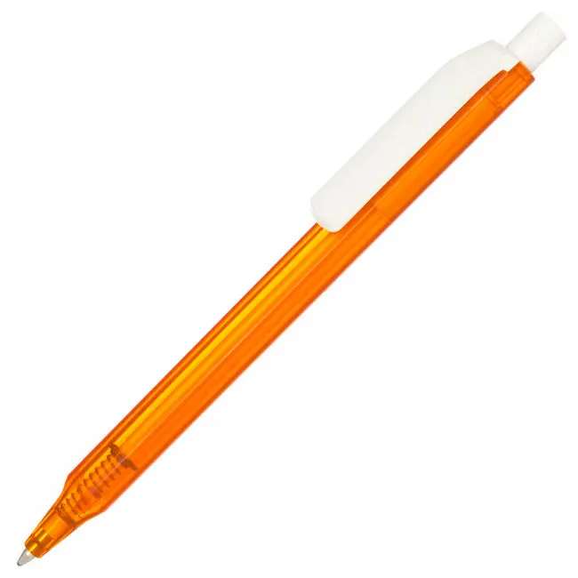 Ручка 'Prodir' 'ES1' пластиковая одноразовая Белый Оранжевый 1303-01