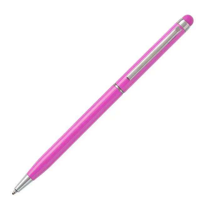 Ручка стилус металлическая Серебристый Розовый 1462-07
