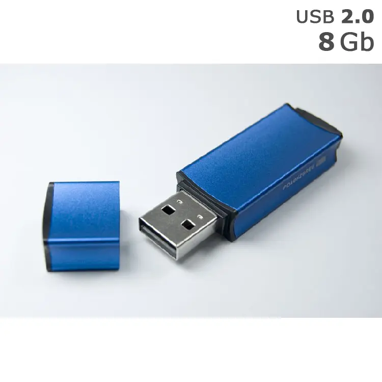 Флешка 'GoodRAM' 'EDGE' под логотип 8 Gb USB 2.0 голубая Синий 4830-08