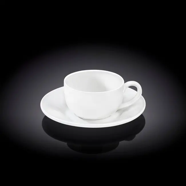 Чашка з блюдцем 'Wilmax' для кави 100мл Белый 9694-01