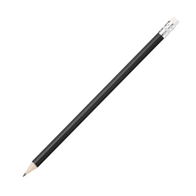 Дерев'яний олівець з гумкою Черный Серебристый 10079-01