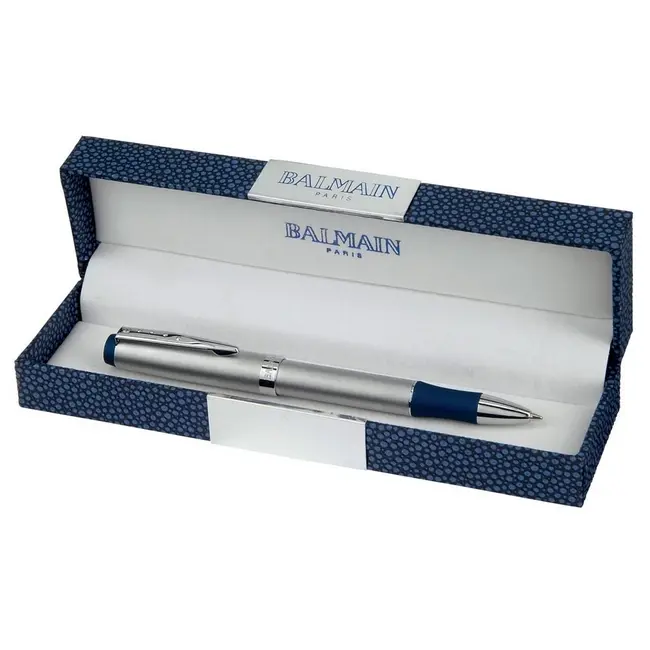 Ручка 'Balmain' 'Perpignan' металлическая Темно-синий Серебристый 1185-01