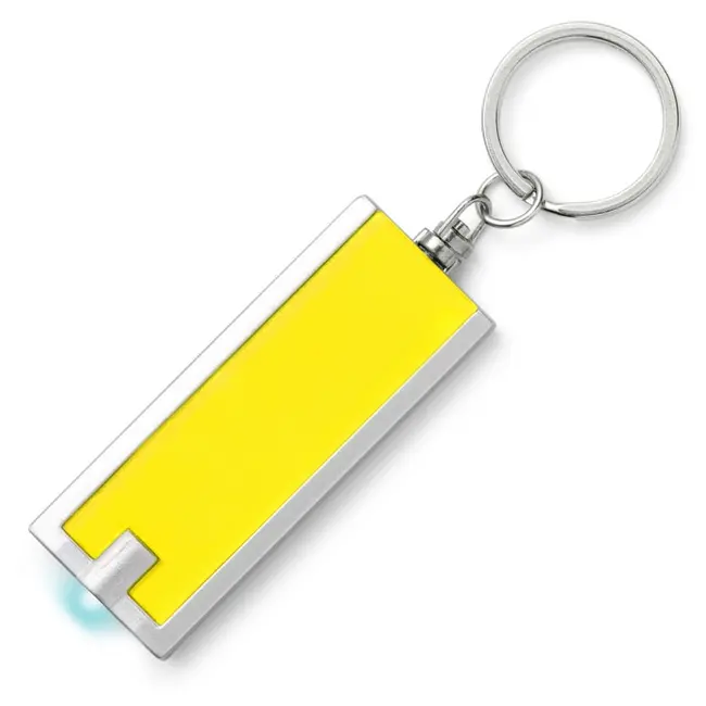 Брелок-фонарик LED пластиковый Желтый Серебристый 1427-04