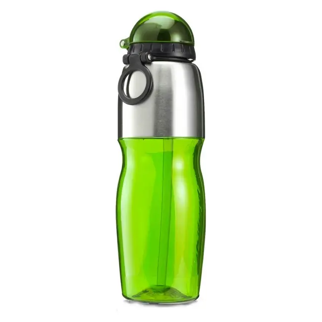 Бутылка спортивная 800 мл Черный Зеленый Серебристый Прозрачный 6775-04