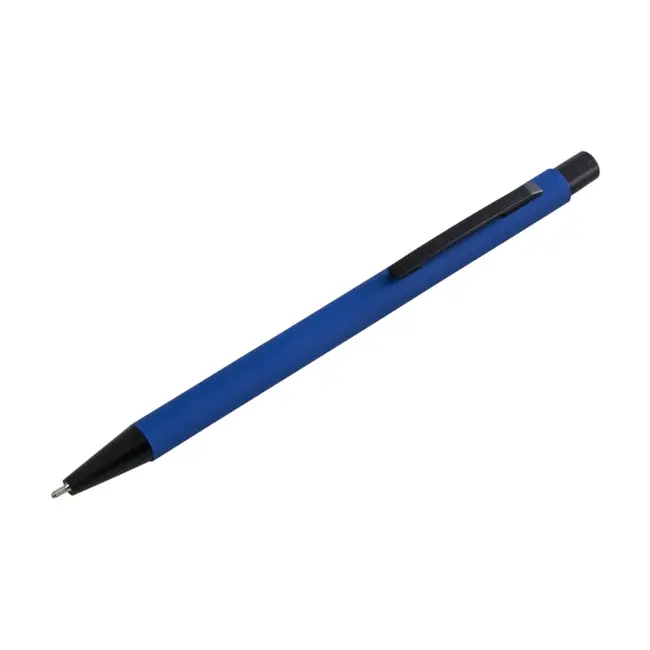 Ручка металева soft touch Синий Черный 12944-04