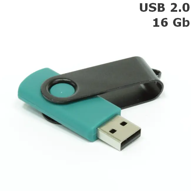 Флешка 'Twister' 16 Gb USB 2.0 Зеленый Черный 3675-73