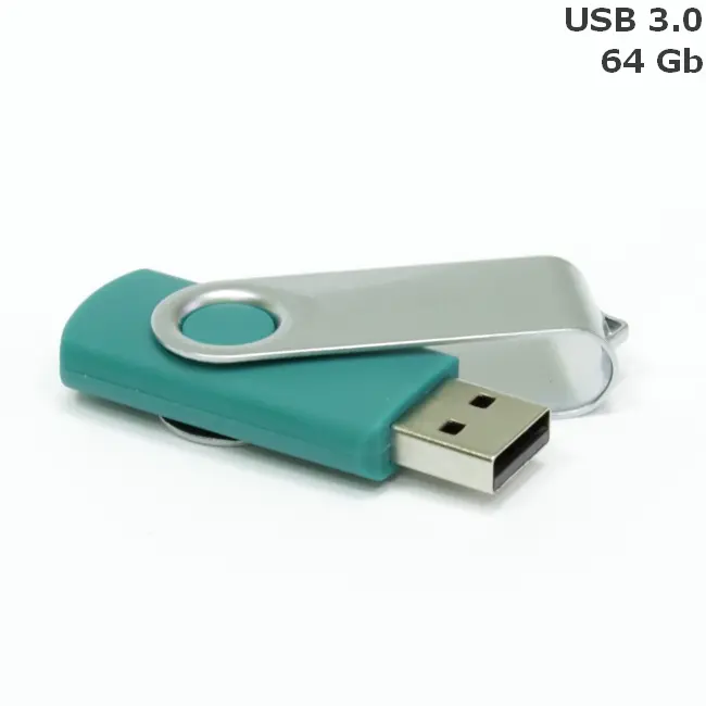 Флешка 'Twister' 64 Gb USB 3.0 Серебристый Зеленый 14599-88