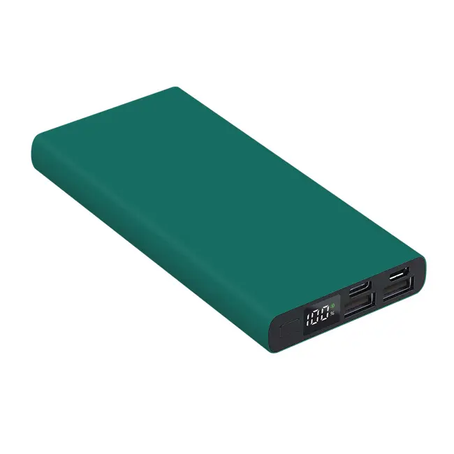 Універсальна мобільна батарея Powerbank 'Model A' matt 10000 mAh Черный Зеленый 5482-142