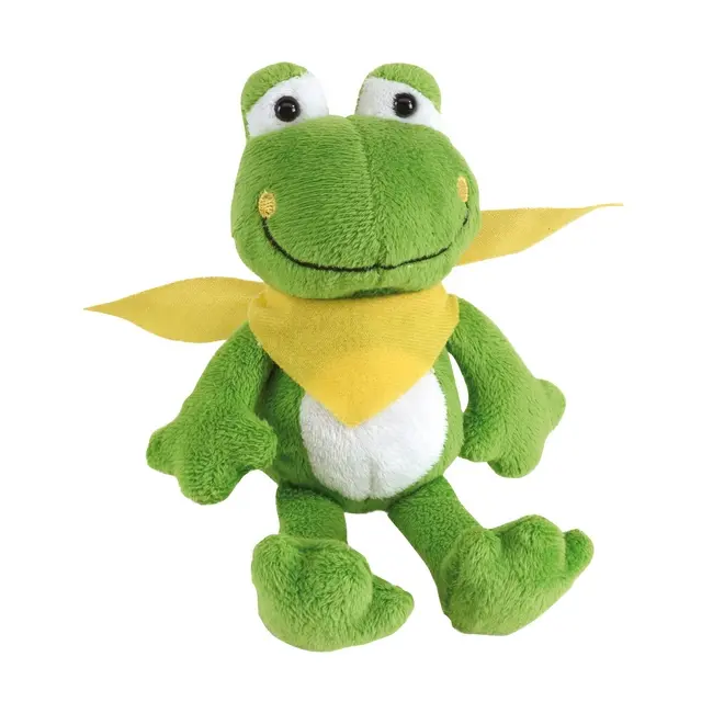 Іграшка плюшева жаба Желтый Зеленый Белый 2455-01