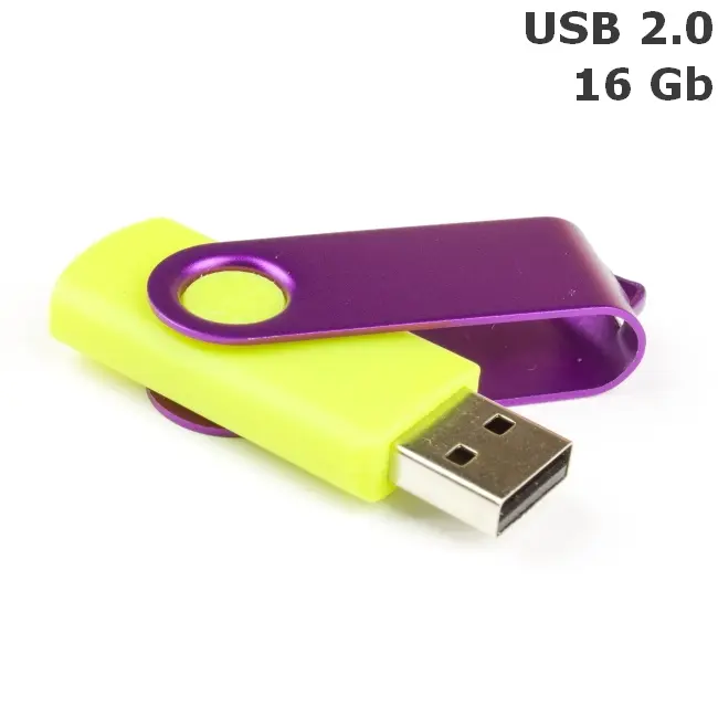 Флешка 'Twister' 16 Gb USB 2.0 Фиолетовый Желтый 3675-138
